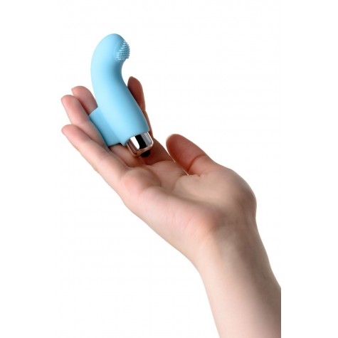 Голубая вибронасадка на палец JOS DANKO для точки G - 9,5 см.